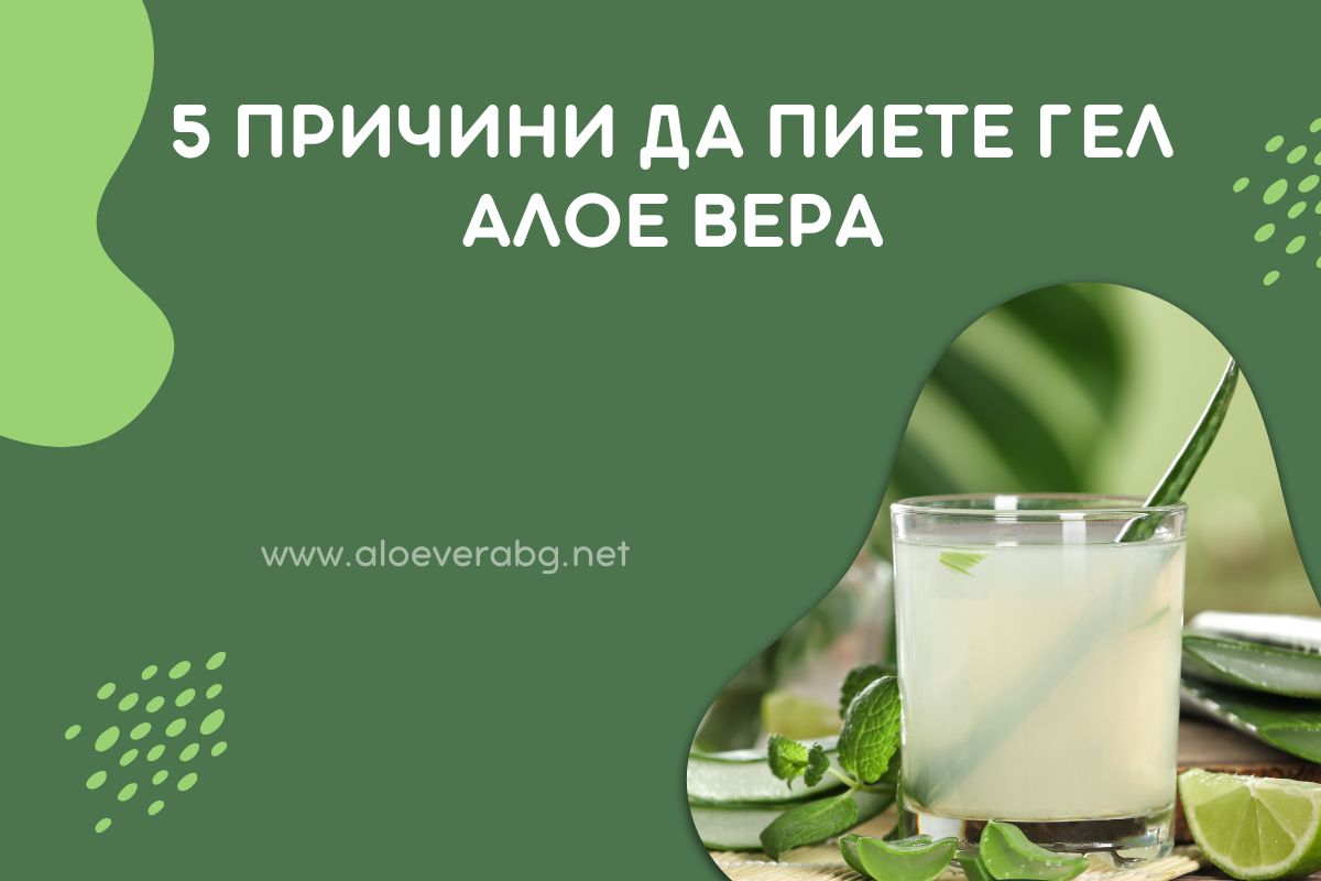 Ето 5 Причини Защо да пиете Гел Алое Вера!