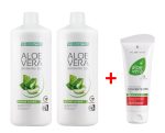Комплект Aloe Vera Гел за пиене с Коприва за Прочистване на кръвоносната система, Две бутилки + Крем Концентрат Алое Вера при Кожни проблеми